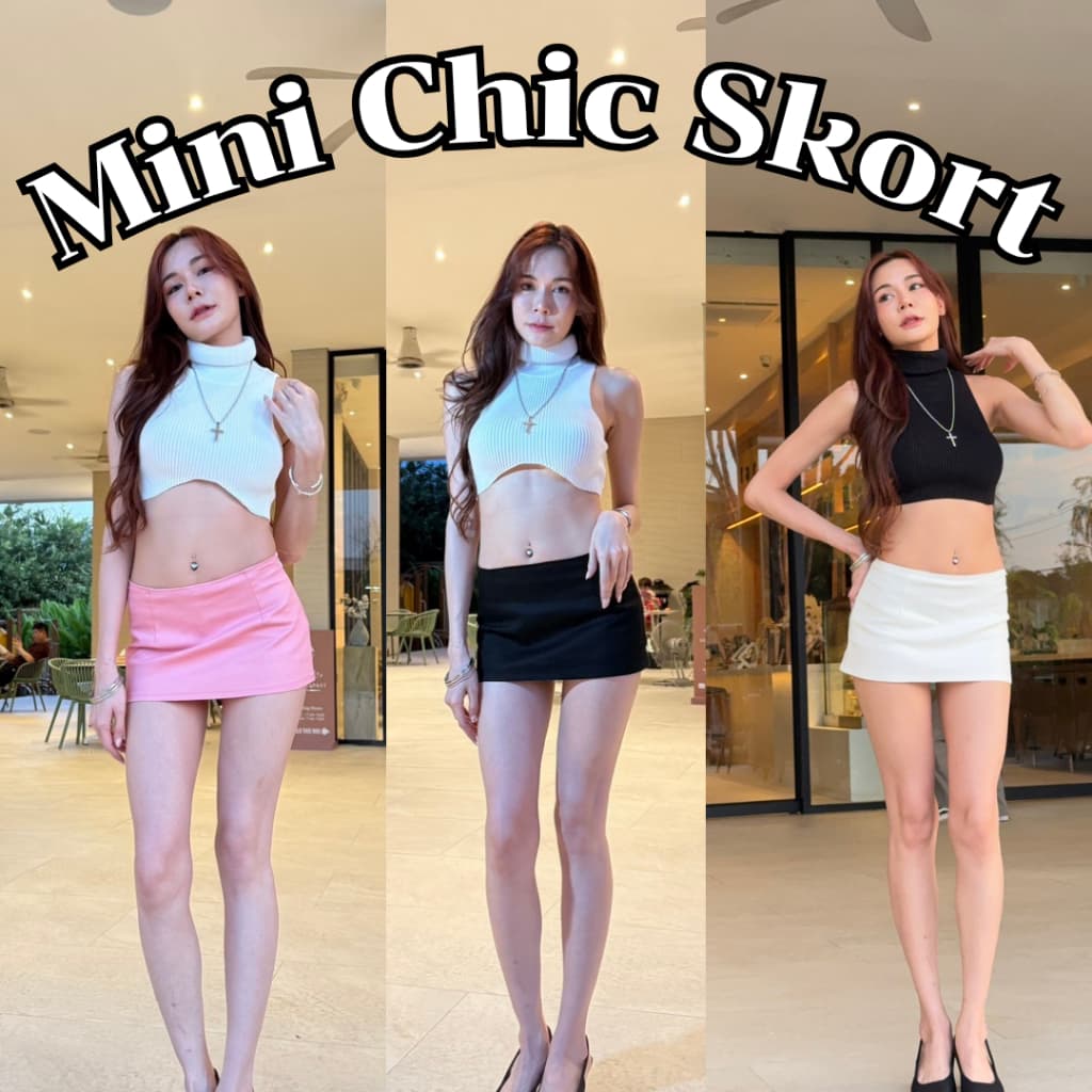 Mini Chic Skort กระโปรงมินิชิค มีกางเกงซับในตัว - รูปที่ 1