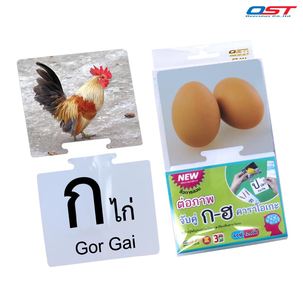 บัตรจับคู่ ชุด ก-ฮ คาราโอเกะ (Karaoke) เกมต่อภาพจับคู่ภาพกับพยัญชนะไทยพร้อมคำอ่านคาราโอเกะ / ET-209 - รูปที่ 1