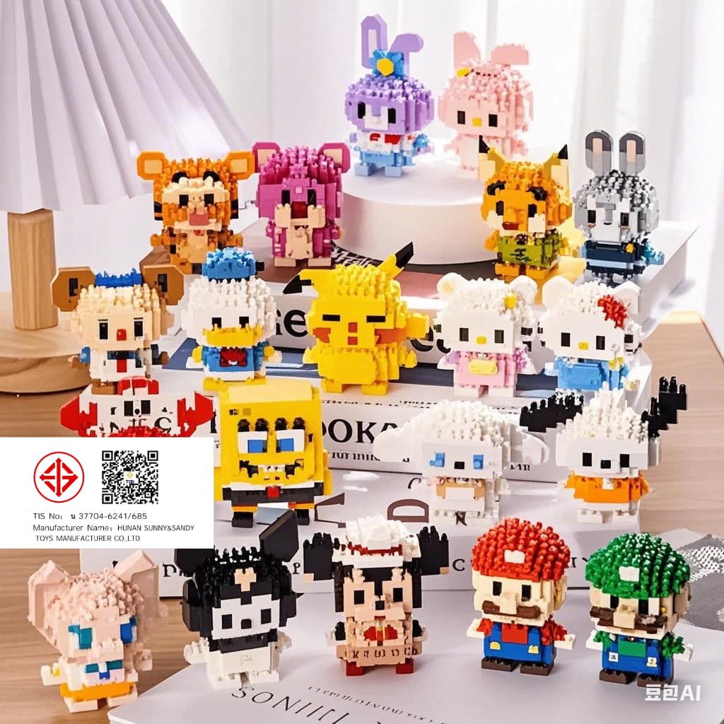 ชุดบล็อกการ์ตูนสัตว์น่ารัก DIY 3+ขวบ ของขวัญเด็กเสริมทักษะ เล่นสร้างจินตนาการ - รูปที่ 1