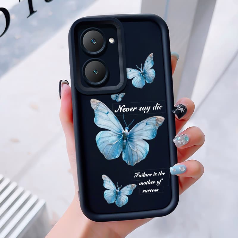 เคสสำหรับ VIVO Y03 Y03T Y18 Y18i Y18e Y18t Y18s Y28e 5G เคสโทรศัพท์ผีเสื้อสามสีซิลิโคนกันกระแทก - รูปที่ 1